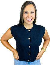 Load image into Gallery viewer, Emory Vest Top: Black