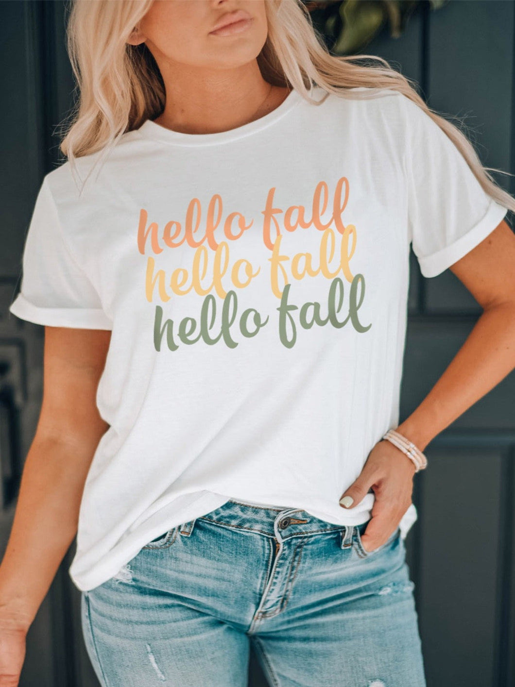 Hello Fall Tee: XL & 2XL