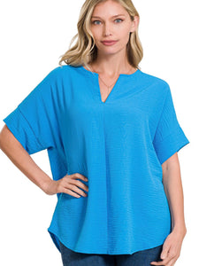 Go With The Flow Top: Blue