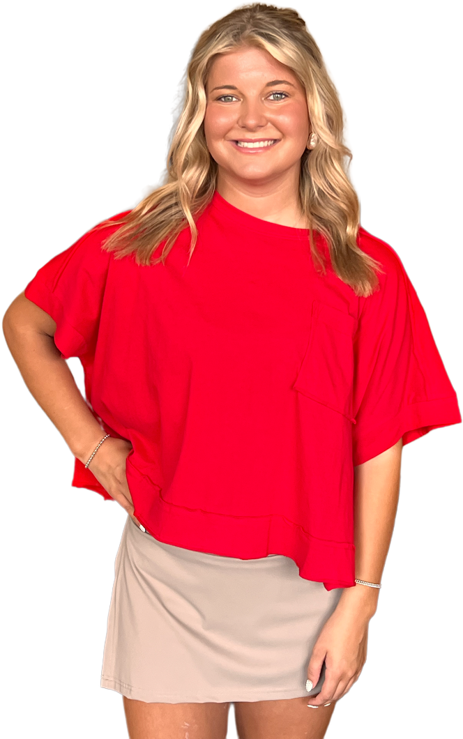 Out Field Tee: Red