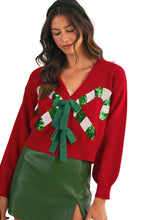 Load image into Gallery viewer, Candy Cane Cardigan