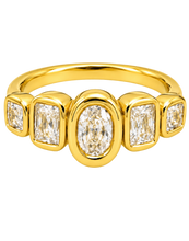 Load image into Gallery viewer, 5CZ 18K Ring: 7