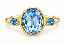 Load image into Gallery viewer, Topaz 18K Plt Ring: 7