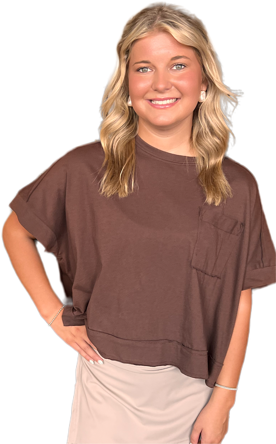 Out Field Tee: Brown