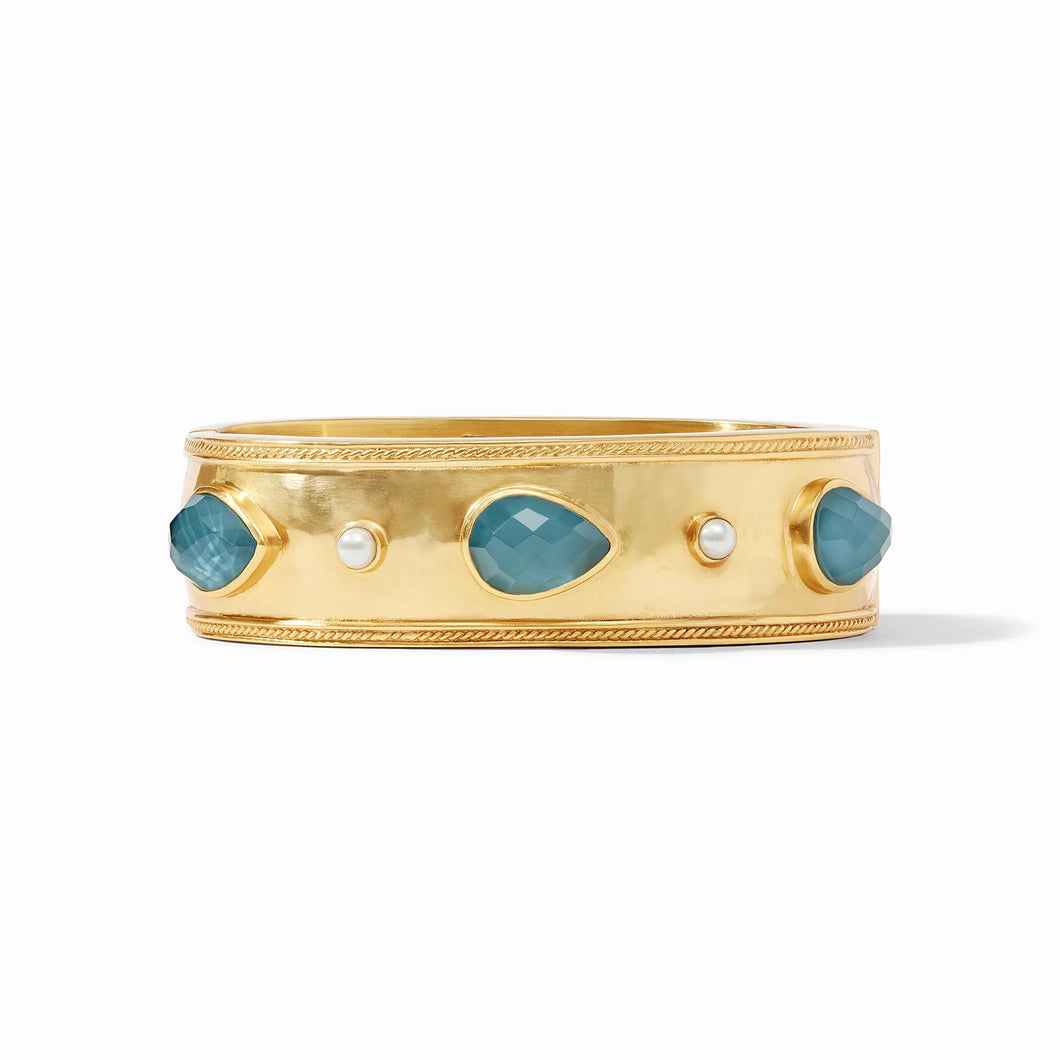 JV Cannes Statement Hinge Bangle: Montana Blue