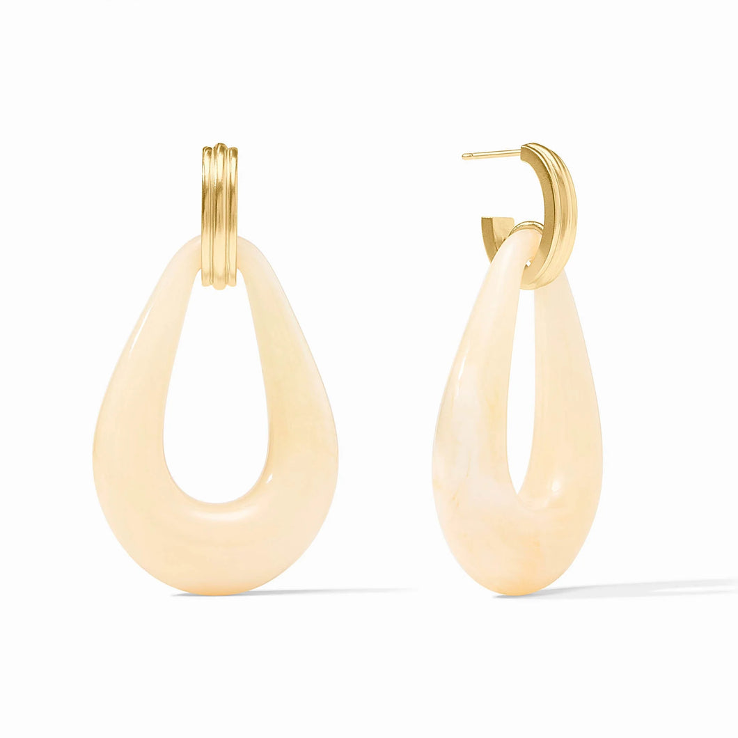 JV Carnaby Doorknocker Earring: Ivory