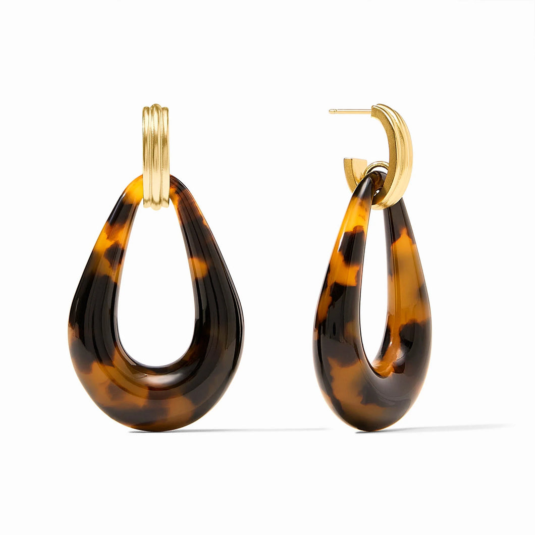 JV Carnaby Doorknocker Earring: Tortoise