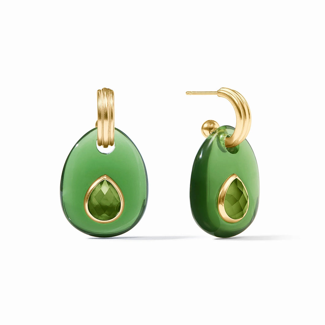 JV Carnaby Hoop & Charm Earring: Palmetto
