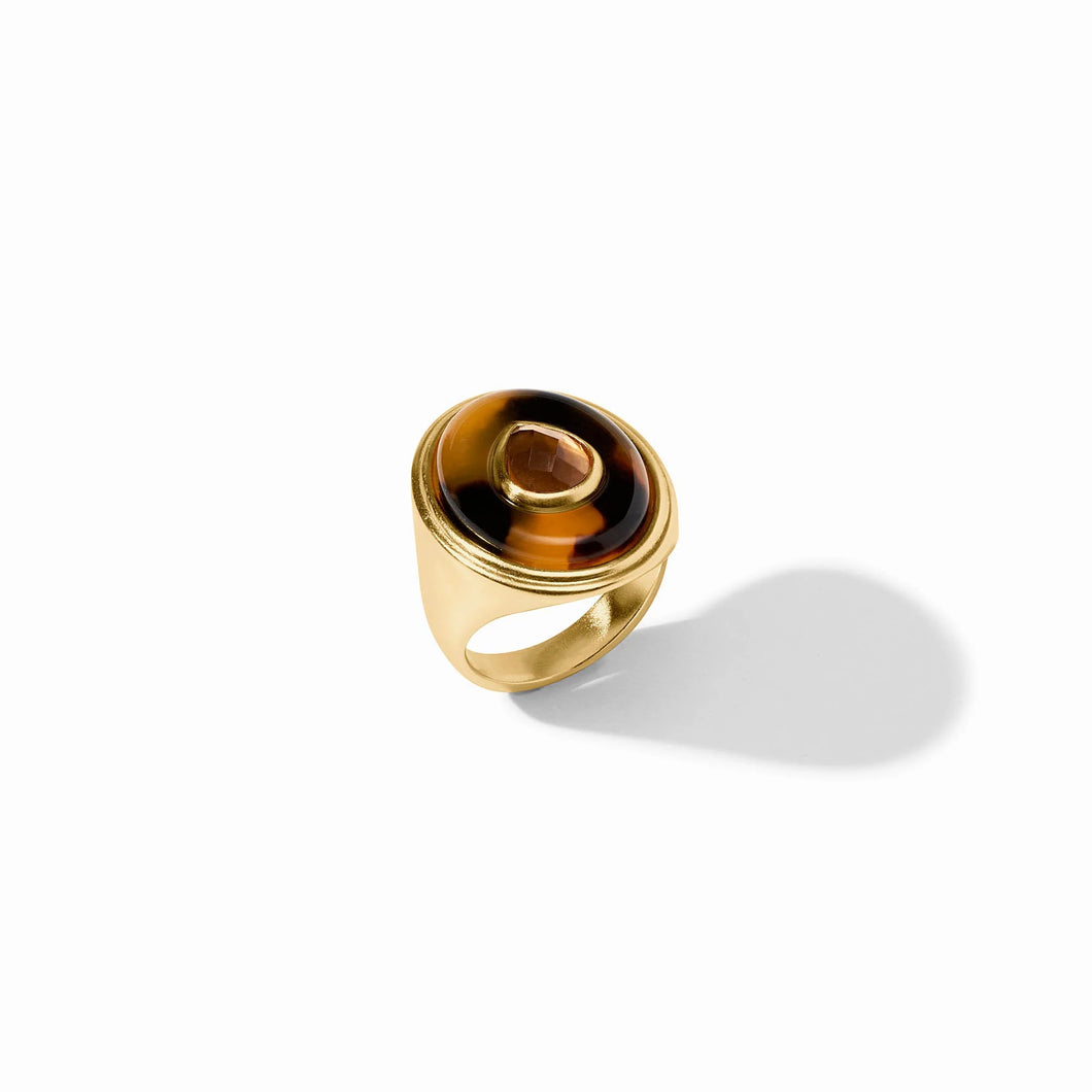 JV Carnaby Tortoise Statement Ring: Size 7