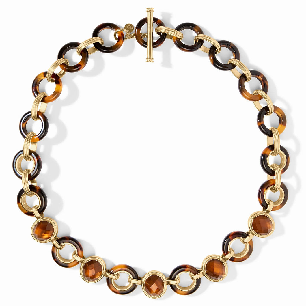 JV Carnaby Stone Necklace: Tortoise