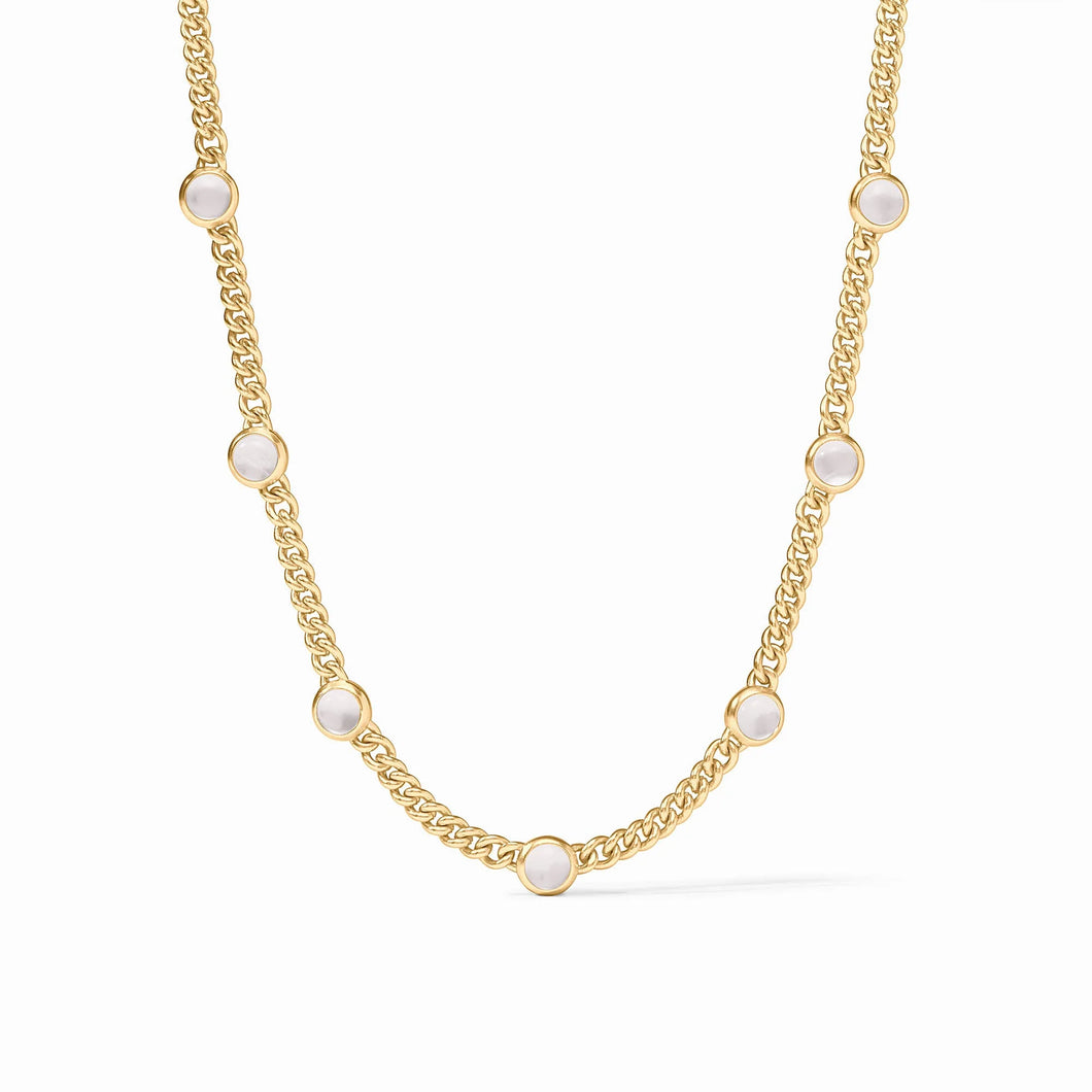 JV Dolce Delicate Station Necklace: Clear