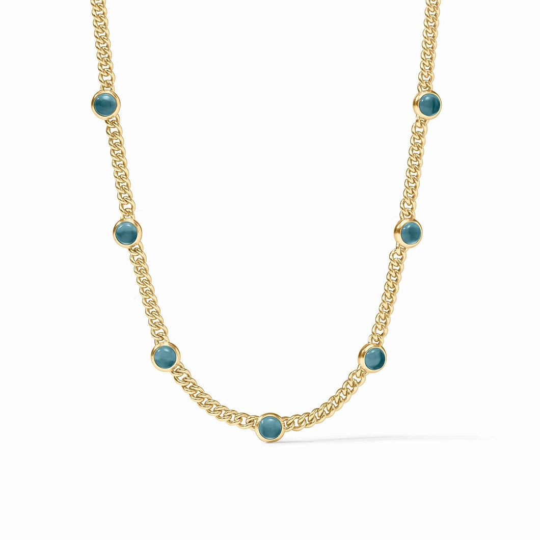 JV Dolce Delicate Station Necklace: Montana Blue