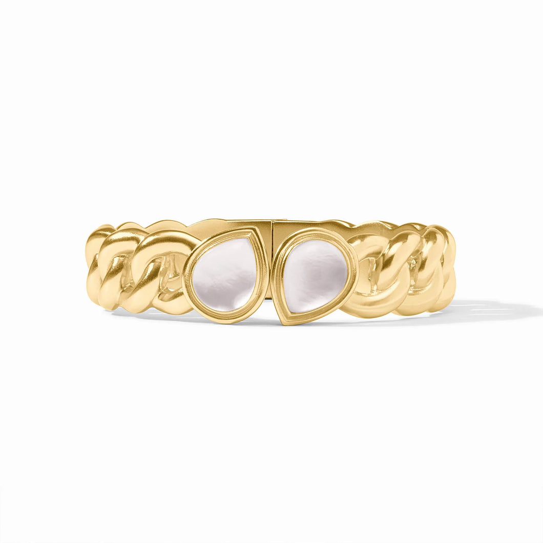 JV Dolce Hinge Bangle: Clear