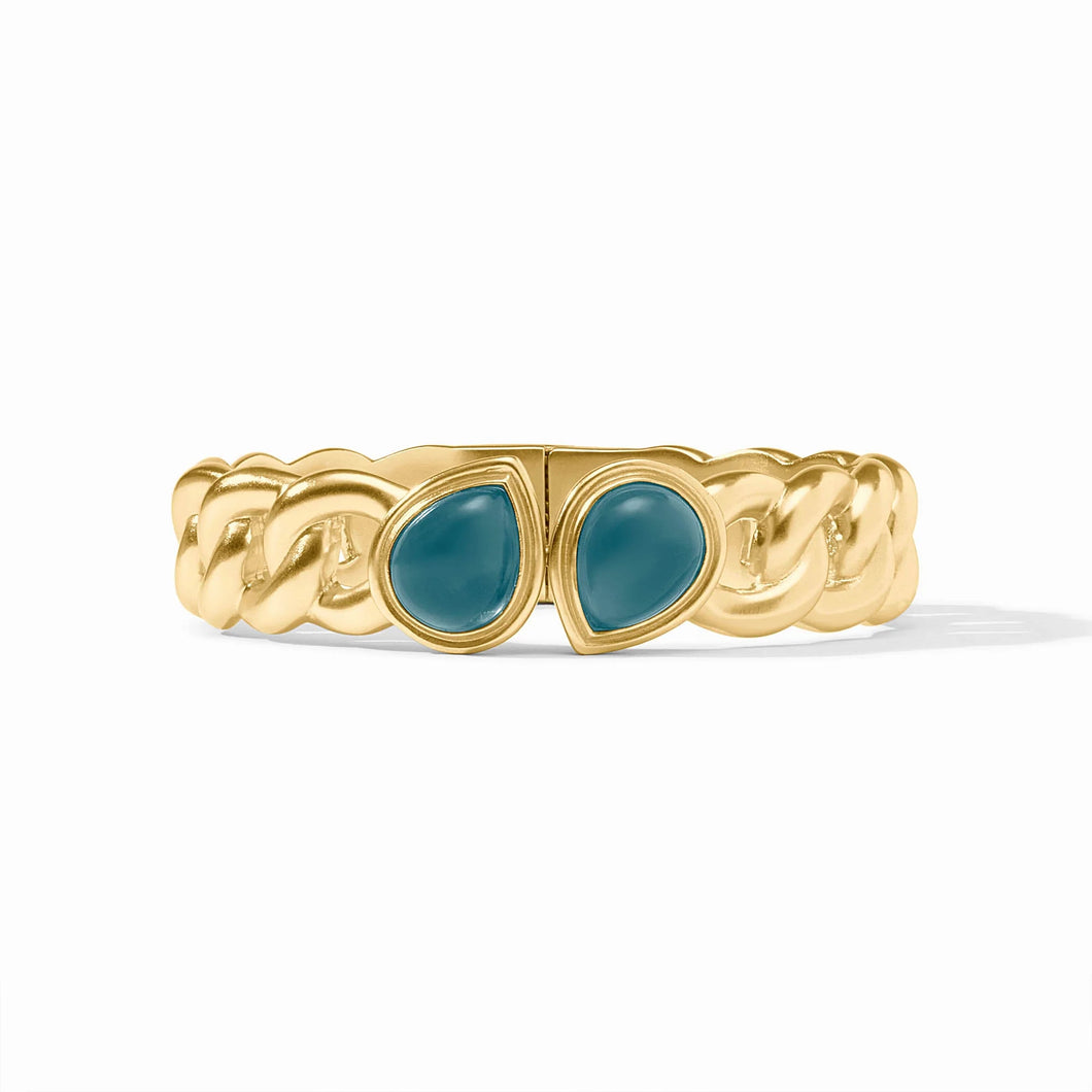 JV Dolce Hinge Bangle: Montana Blue
