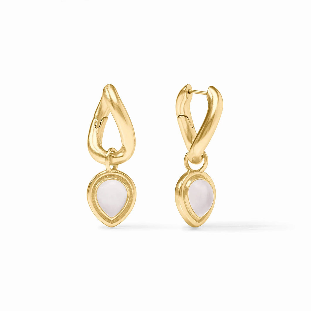 JV Dolce Hoop & Charm Earring: Crystal