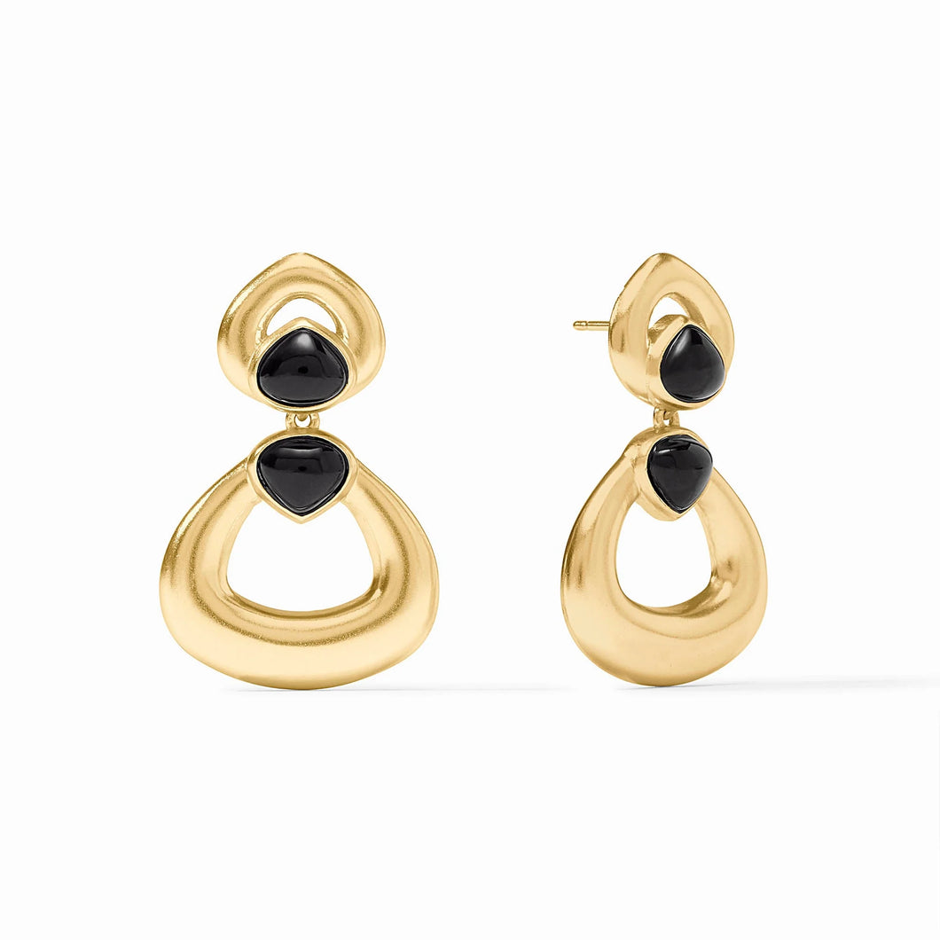 JV Dolce Statement Earrings: Black