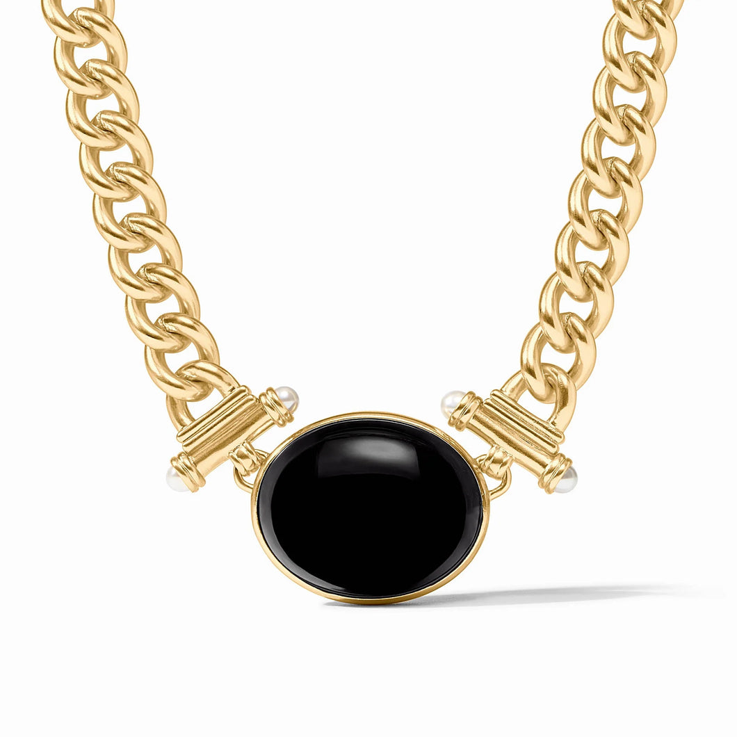 JV Dolce Statement Necklace: Obsidian