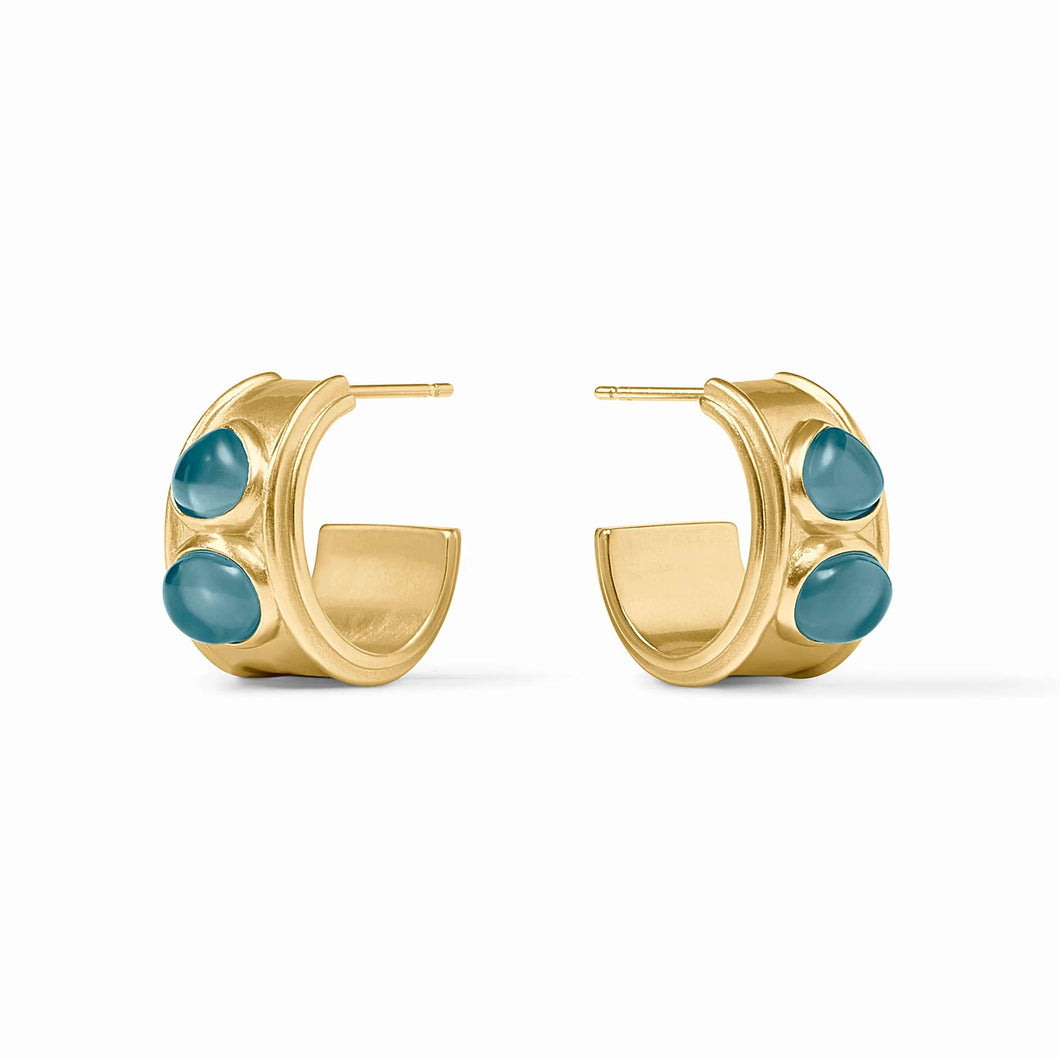 JV Dolce Blue Stone Hoop: Small