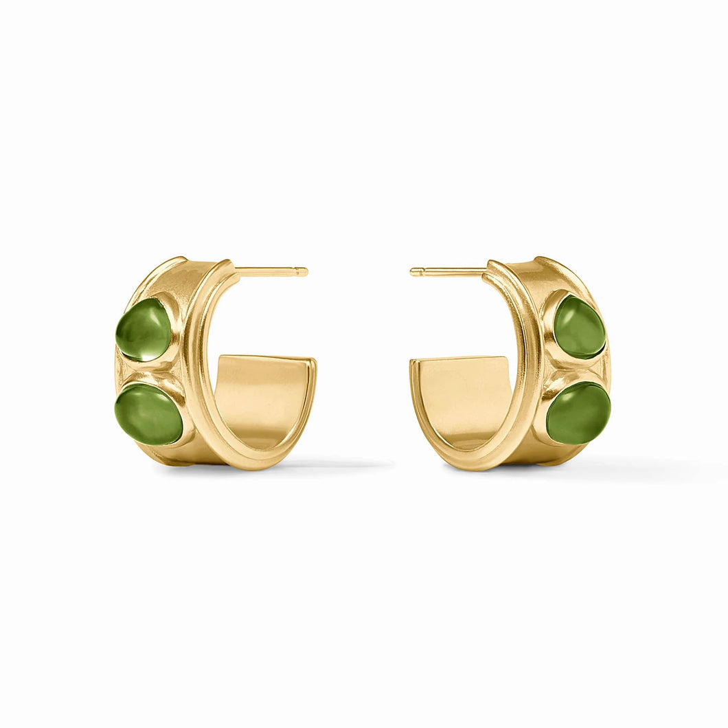 JV Dolce Green Stone Hoop: Small