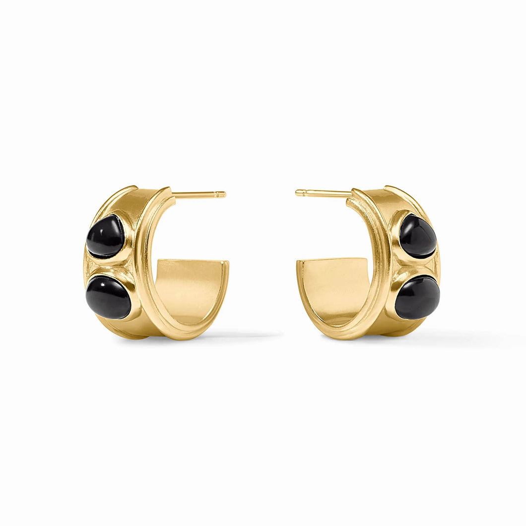 JV Dolce Black Stone Hoop: Small