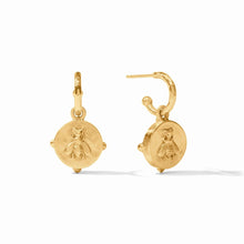 Load image into Gallery viewer, JV Honeybee Hoop &amp; Charm Earring: Pink