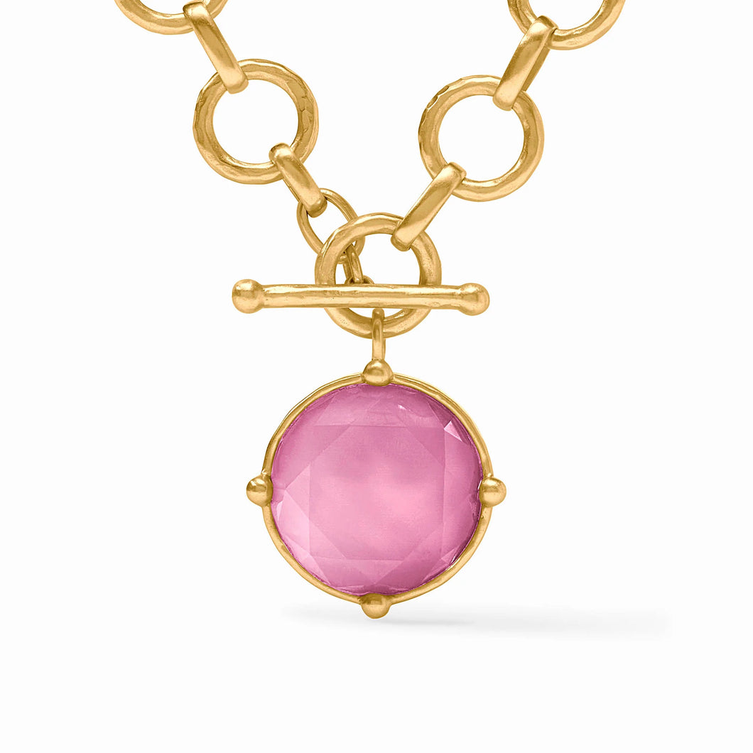 JV Honeybee Statement Necklace: Pink