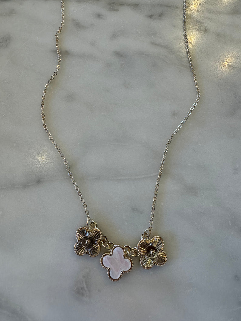 Floral Quatrefoil Necklace