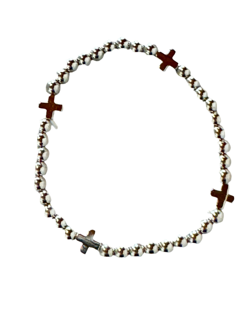 Silver Cross Bracelet