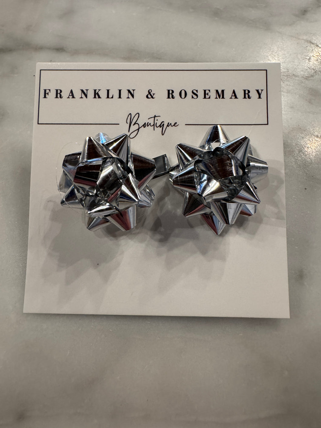 Small Silver Bow Studs