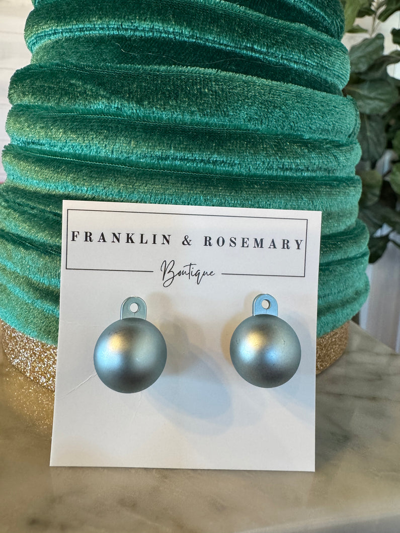 Blue Ornament Studs
