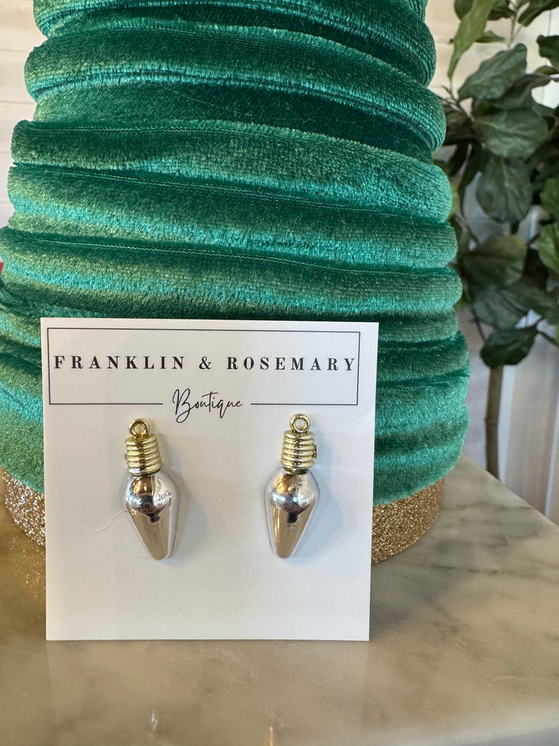 Silver Bulb Earrings