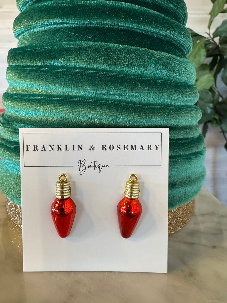 Red Bulb Earrings