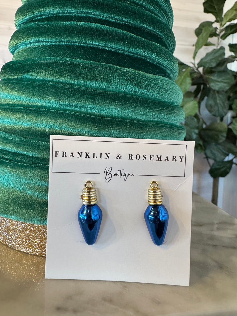 Blue Bulb Earrings