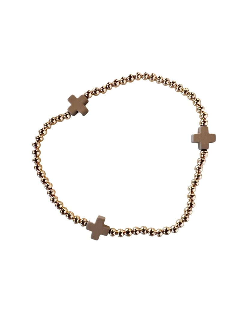 Signature Gold Bracelet: Mocha