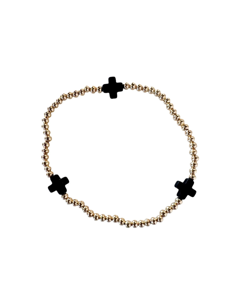 Signature Gold Bracelet: Black