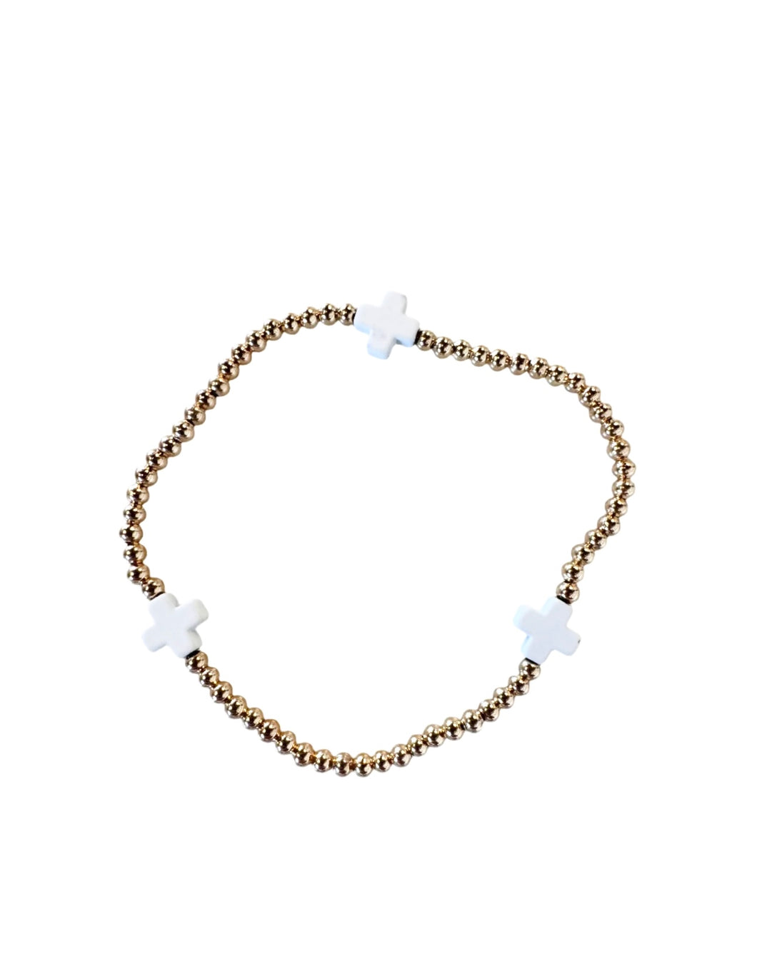 Signature Gold Bracelet: White