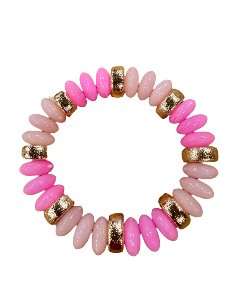 Rondelle Bracelet: Pink