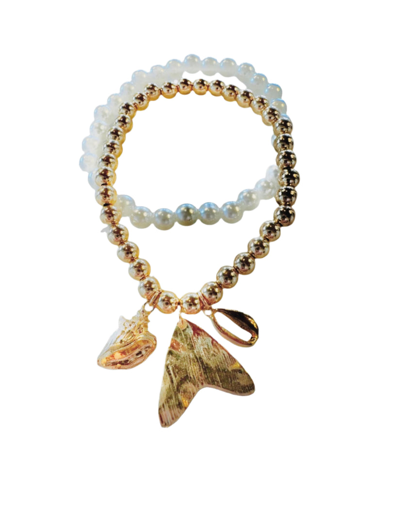 Shell Charm Pearl Set