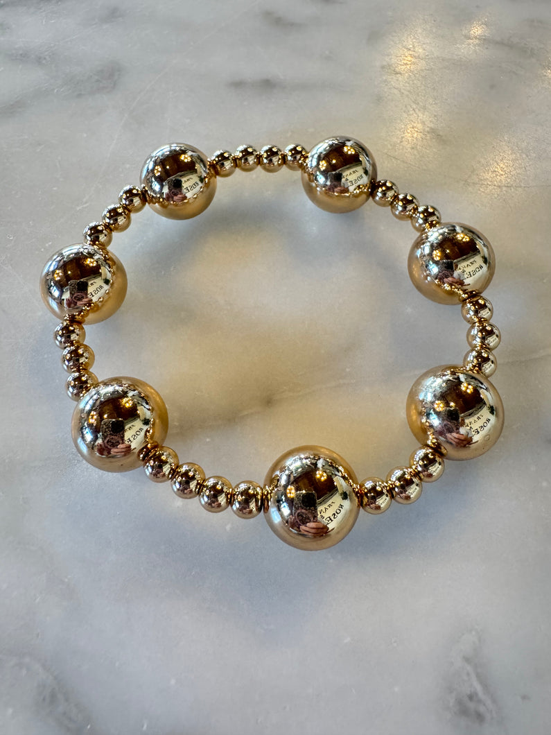 Gold Ball Mix Bracelet