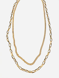 Mixed Layer Necklace: Gold