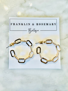 Textured Chain Hoops