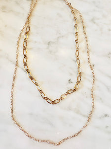 Double Chain Necklace Set