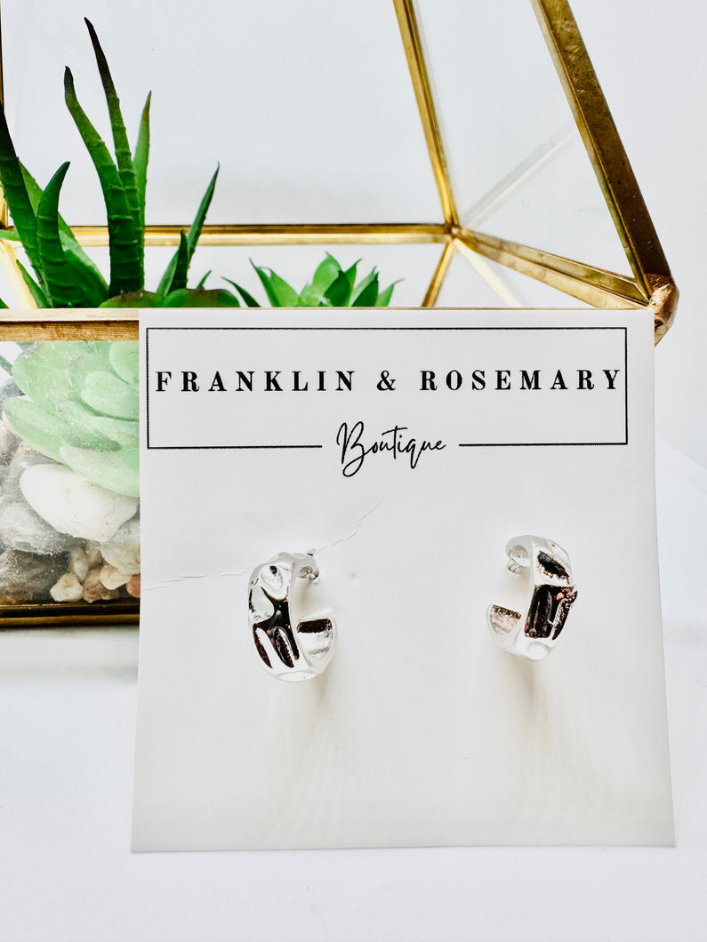 Mini Hoops: Silver Dent