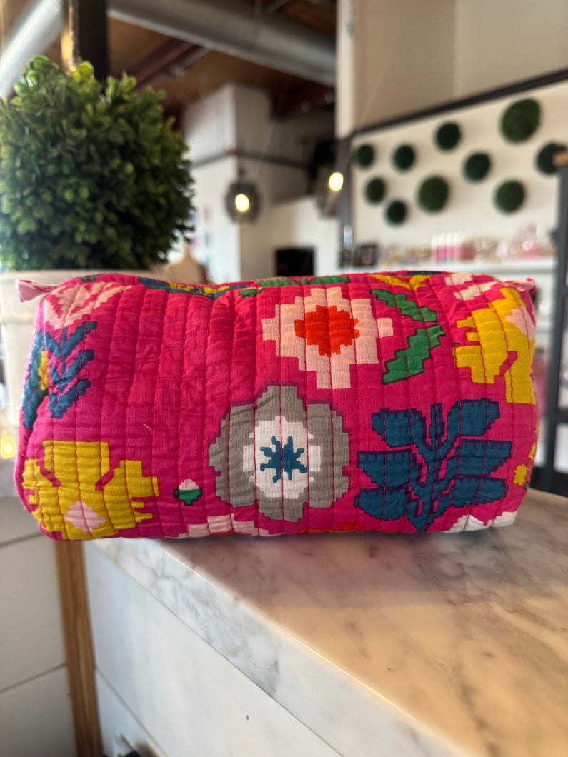 Dk. Pink Make Up Bag: Medium