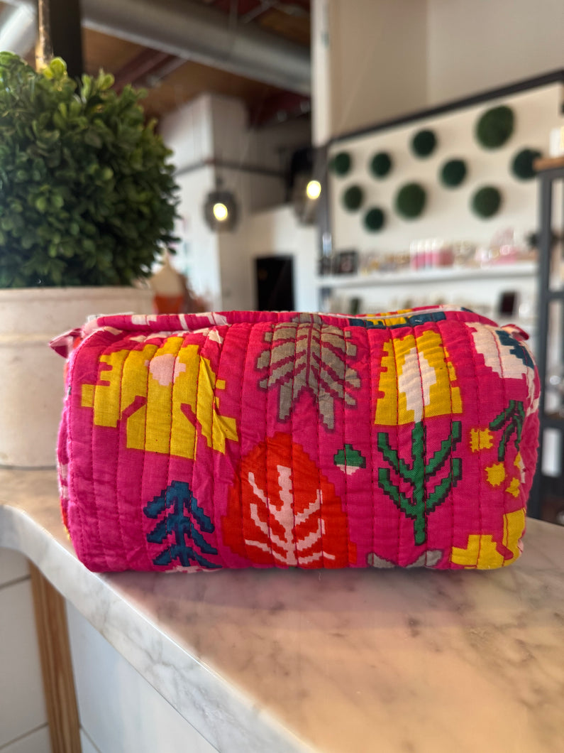 Dk. Pink Make Up Bag: Small