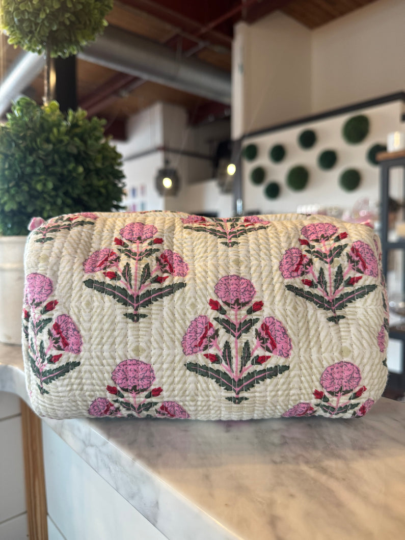 White Makeup Bag: Large