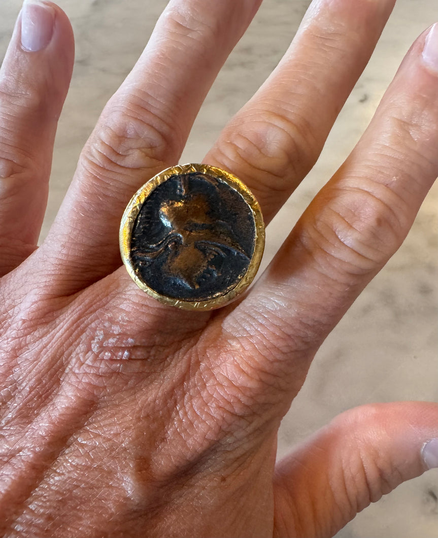 Bronze Pontus Ring: Sz 8