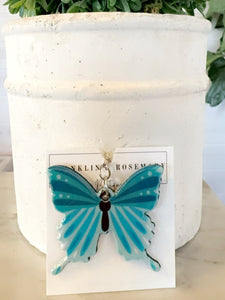 Butterfly Keychain: Blue