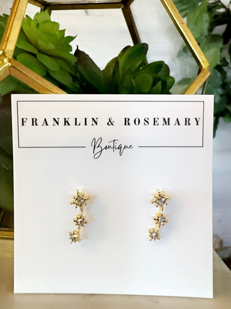 Sparkle Shooting Star Studs