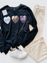 Load image into Gallery viewer, Conversation Heart Sweatshirt: Black
